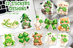 Gem St. Patrick’s Day Stickers | Coquette Glitter Printable Product Image 1