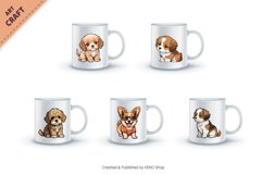 Stickers Cute Dogs. Clipart. Product Image 2