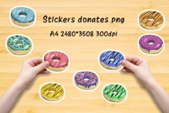 Stickers donut watercolor