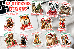 Christmas Dog Stickers Bundle | Funny Stickers Printable PNG Product Image 1