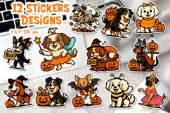 Halloween Dog Stickers PNG | Cute Cartoon Puppy Product Image 1