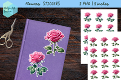 Stickers printable PNG, Flowers Product Image 1
