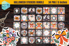 Cute Halloween Bundle, Stickers printable PNG Product Image 1