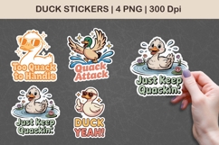 Duck Stickers | Cute Quirky Duck PNG Illustrations Product Image 1