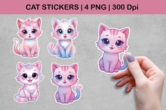 Cat Stickers | Cute Pastel Cat PNG Product Image 1