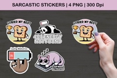 Sarcastic Stickers | Funny Motivational PNG Designs Product Image 1