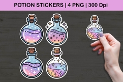 Magical Potion Sticker Illustrations | 4 PNG Product Image 1
