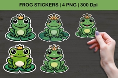 Cute Frog Stickers | Frog Prince PNG Clipart Product Image 1