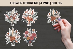 Boho Flower Bouquet Stickers | Floral PNGs Product Image 1