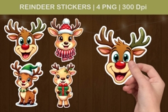 Reindeer stickers, christmas reindeer Product Image 1