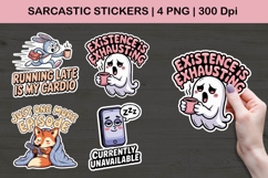 Sarcastic Funny Stickers | Cute Humor PNG Designs Product Image 1