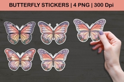 Elegant Butterfly Sticker Illustrations | Floral Wings Art Product Image 1
