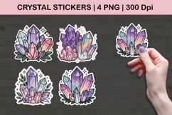 Crystal Sticker Illustrations | Colorful Gem PNG Art Product Image 1