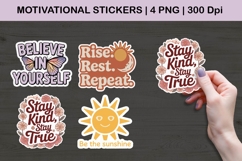 Motivational Quote Stickers PNG | Positive Inspirational Art Product Image 1