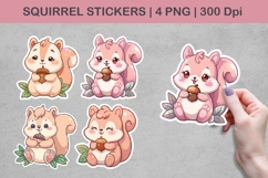 Squirrel Stickers | Cute Squirrel PNG Illustrations Product Image 1