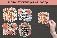 Floral Stickers | Inspirational Flower PNG Illustrations Product Image 1