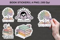 Book Stickers | Grow Your Mind &amp; Reading PNG Illustrations Product Image 1