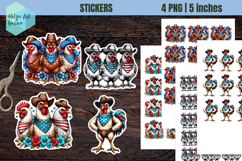 Stickers printable, 4th of july PNG, Patriotic Animals Product Image 1