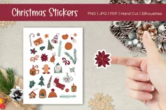 Printable Christmas stickers png Merry Christmas clipart PNG Product Image 1