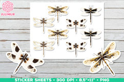 Vintage Steampunk Insect Stickers with Dragonfly Mechanical Product Image 1