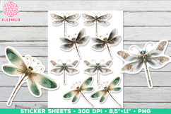 Vintage Steampunk Insect Stickers with Dragonfly Mechanical Product Image 1