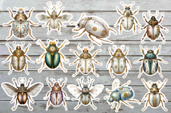 Vintage Steampunk Insect Stickers Bundle. Product Image 2