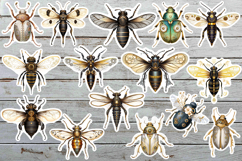 Vintage Steampunk Insect Stickers Bundle. Product Image 3