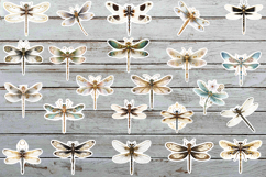 Vintage Steampunk Insect Stickers Bundle. Product Image 9