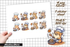 Funny capybara printable stickers. PNG. Product Image 2