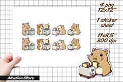 Funny capybara printable stickers. PNG. Product Image 2