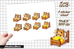 Funny capybara printable stickers. PNG. Product Image 2