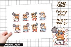 Funny capybara printable stickers. PNG. Product Image 2