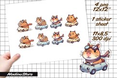 Funny capybara printable stickers. PNG,. Product Image 2