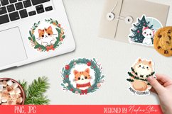 Funny cat celebrates Christmas.Stickers and Sublimation PNG. Product Image 4