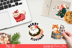 Funny cat celebrates Christmas.Stickers and Sublimation PNG. Product Image 4