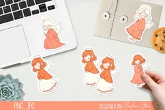 Cute baby angels printable stickers. PNG, JPG. Product Image 3