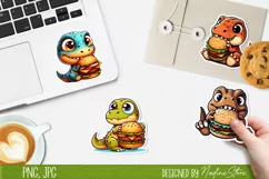 Funny dragon printable stickers. PNG, JPG. Product Image 3