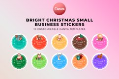 Bright Christmas Business Stickers Canva Template Product Image 1