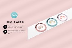 Boho Rainbow Packaging Stickers Canva Template Product Image 2