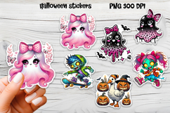 Halloween stickers PNG | Printable Halloween sticker bundle Product Image 3