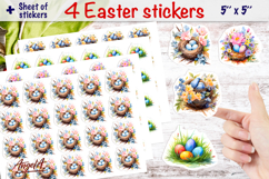 Easter sticker design bundle, print and cut stickers Product Image 12