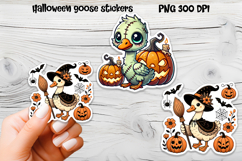 Halloween goose stickers PNG | Printable Halloween sticker Product Image 1
