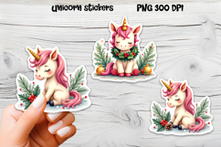 Cute unicorn stickers PNG | Cute animal sticker printable Product Image 1