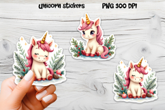 Cute unicorn stickers PNG | Cute animal sticker printable Product Image 1