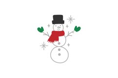 Stickman Snowman SVG Cut File Product Image 1