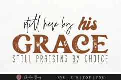 By His Grace SVG PNG | Boho Christian PNG Product Image 7