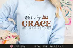 By His Grace SVG PNG | Boho Christian PNG Product Image 2