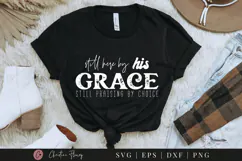 By His Grace SVG PNG | Boho Christian PNG Product Image 1