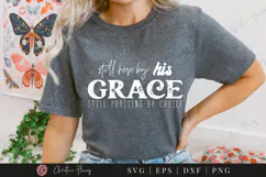 By His Grace SVG PNG | Boho Christian PNG Product Image 5