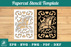 Stingray Papercut Stencil SVG Product Image 1